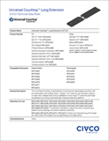 Universal Couchtop Long Extension Technical Data Sheet